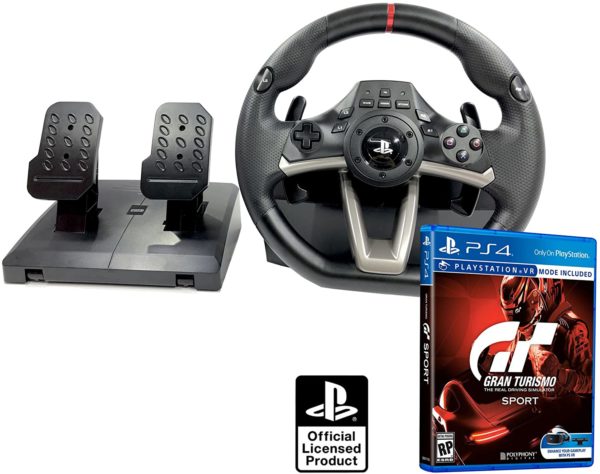 Volant et pédales PS4 Originale sous Licence Playstation 4 RWA Apex + Gran Turismo GT Sport