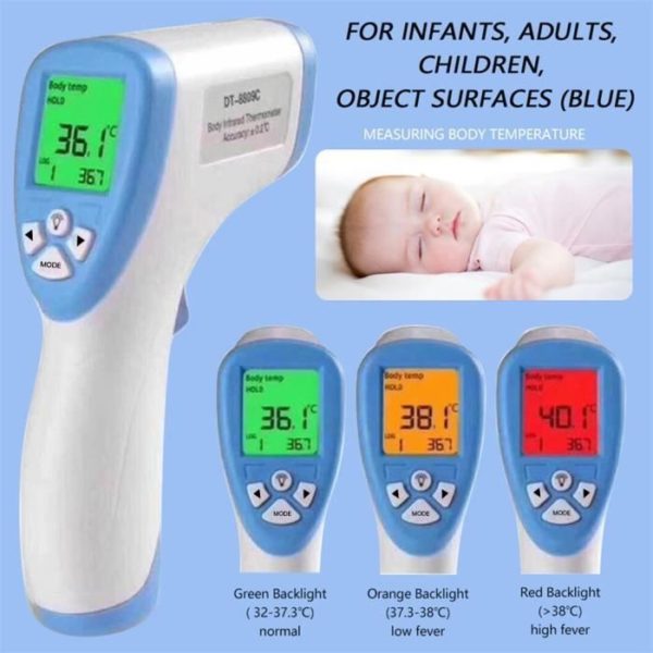 Thermomètre frontal infrarouge numérique sans contact numérique pour bébé, adulte, enfant HAI200314009_1904