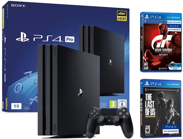 PS4 Pro 1To Playstation 4 Pack Gran Turismo Sport GT Sport + The Last of Us Remastered HD