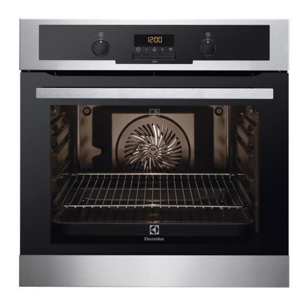 ELECTROLUX EEC44549OX – Four Électrique Encastrable Chaleur Pulsée Multifonction-70L-Pyrolyse-A+-Inox